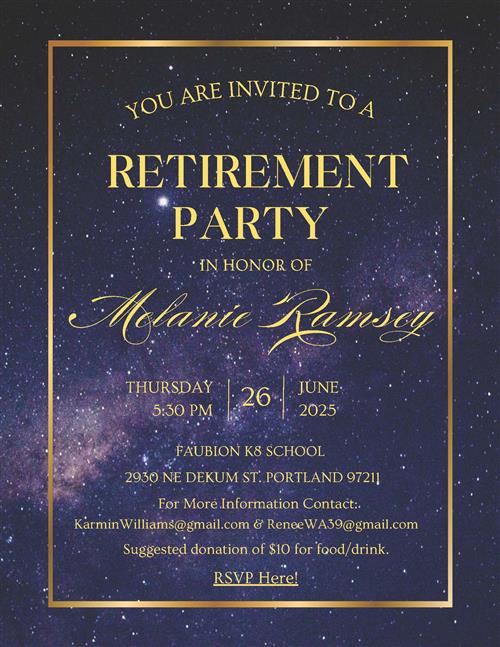 Ms. Ramsey's Retirement Party